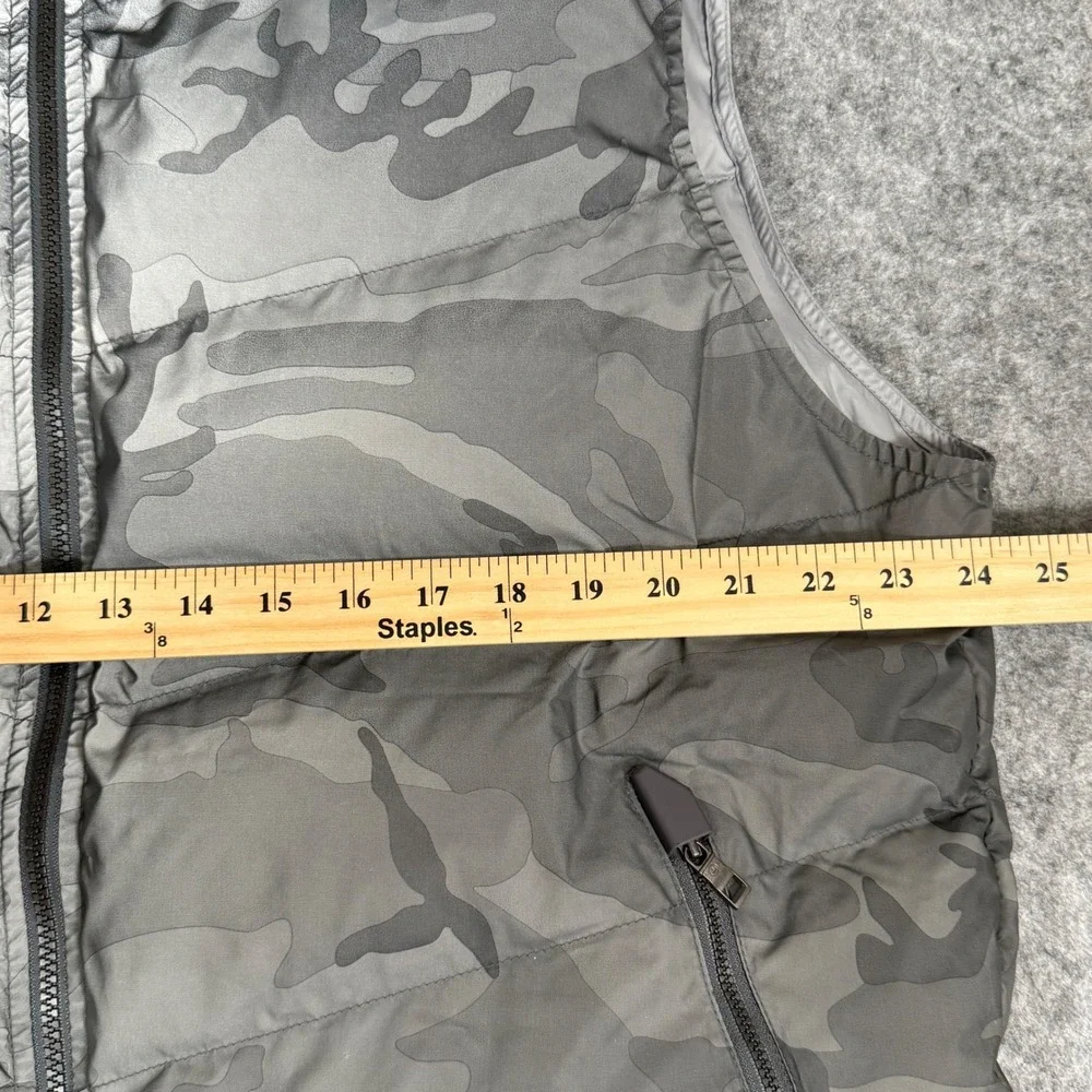 Peter Millar Mens XL Gray Camo Après Ski Puffer Vest Water Resistant MF22Z01